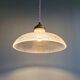 Suspension Holophane in ribbed transparent glass, 1930s