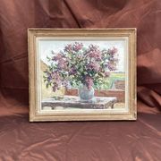 Signed painting Oil on canvas dimensions: height - 48 cm - width - 56 cm -
