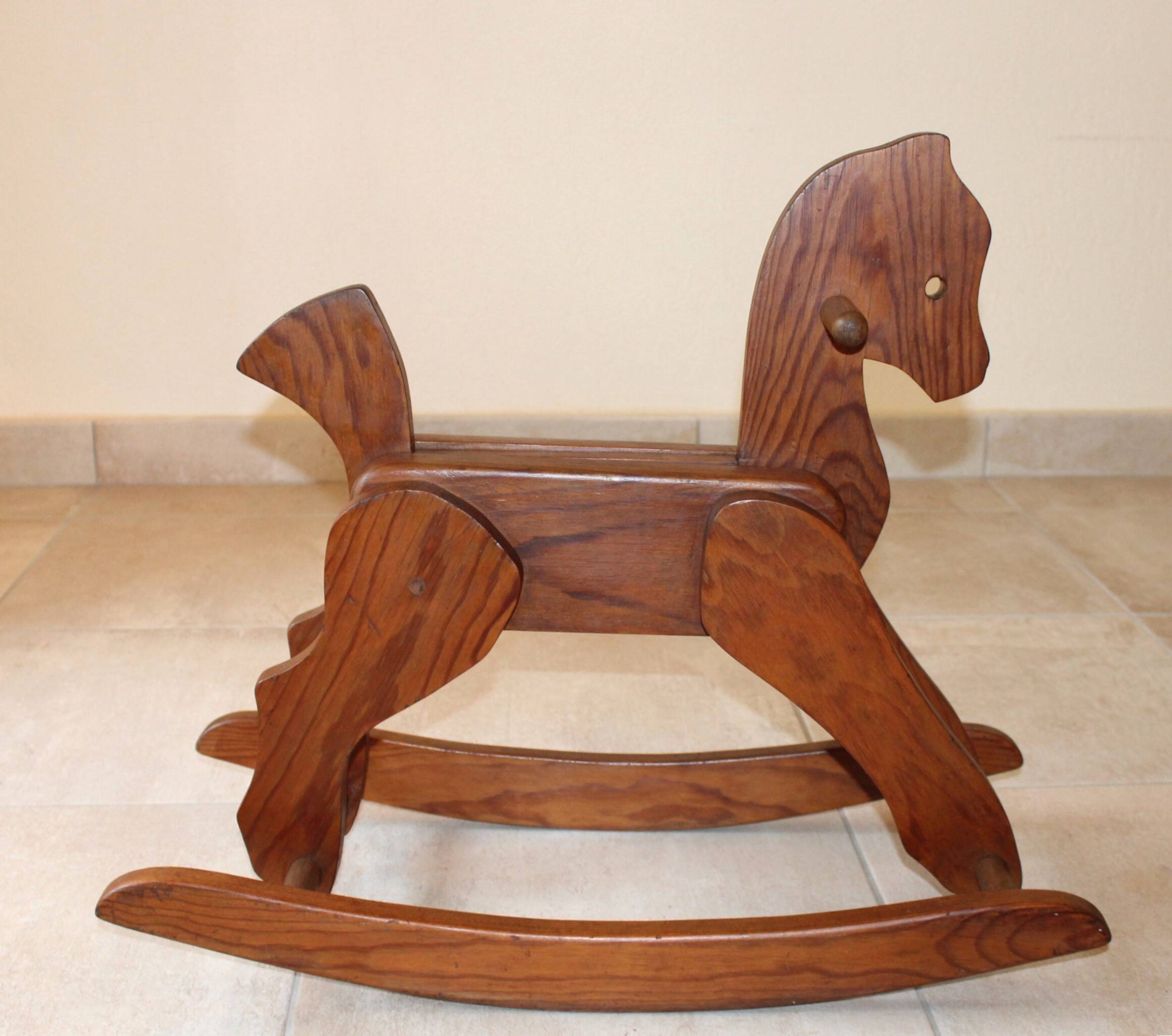 Vintage wooden rocking horse