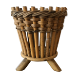 Vintage rattan pot cover