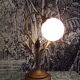 Vintage lamp golden iron flower