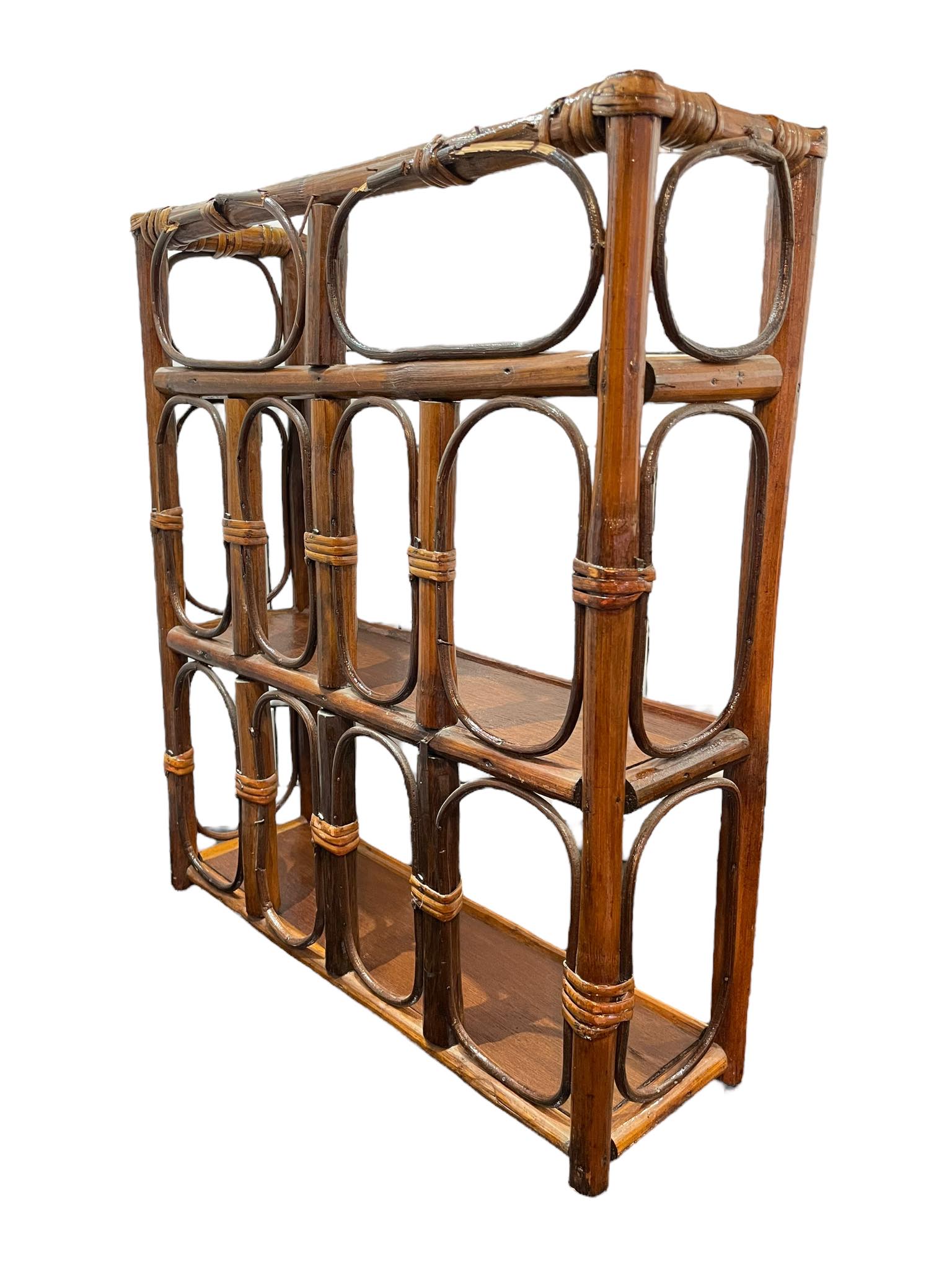 Rattan shelf