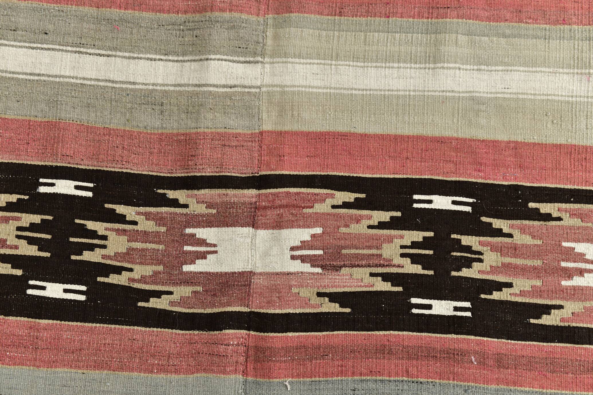 Red & Brown Turkish Kilim Rug 140x243Cm SK 35178
