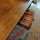 XXL solid oak farmhouse table 260x100 patinated two drawers
