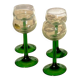 Ensemble de 4 verres à liqueur tiges vertes Luminarc