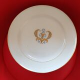 6 Bavaria dinner plates. Annabel model. White, gold edging. Central motif.