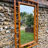 Vintage bamboo mirror 1970