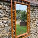 Vintage bamboo mirror 1970