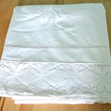 Vintage sheets in embroidered cotton and lace LS 170x280 *F1*