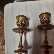 Pair of gilded bronze candlesticks Napoleon III