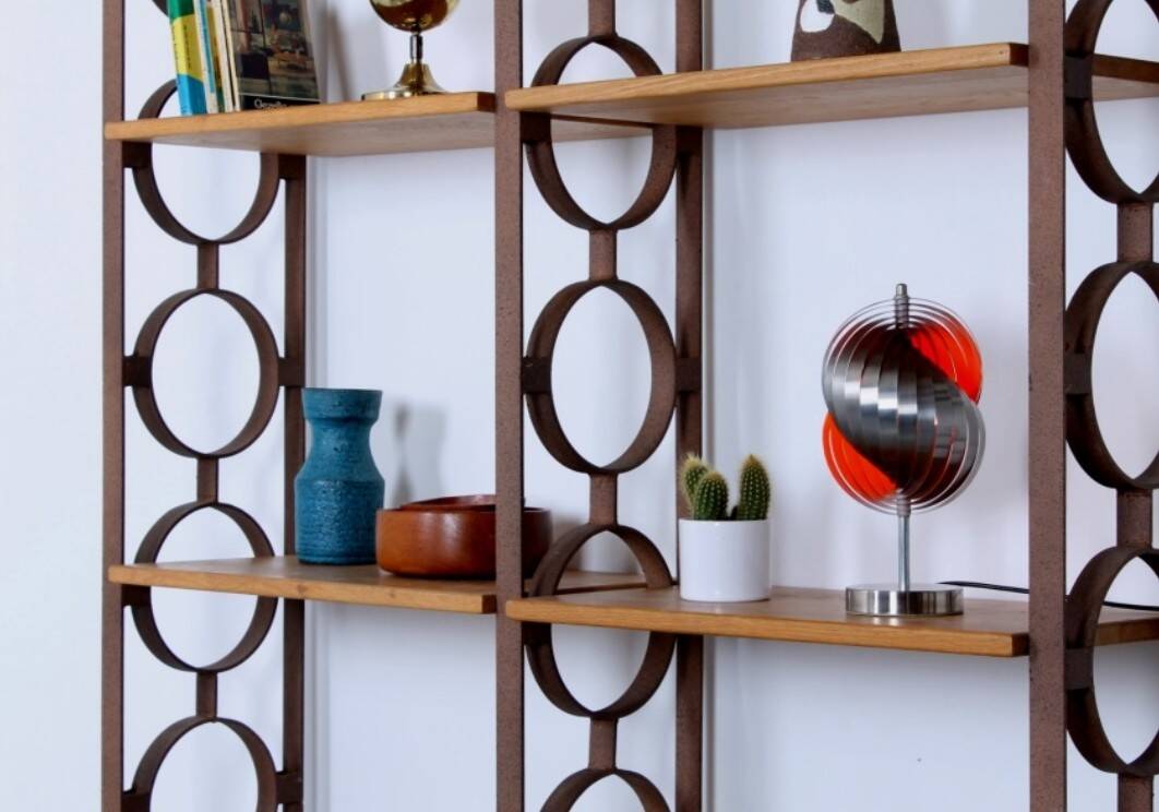 Brutalist vintage bookcase