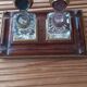 Art Deco inkwell in baccarat crystal, brass and rosewood