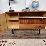 TV/ hifi cabinet in a row vintage modernist French 1960 LEGRAND DESIGN