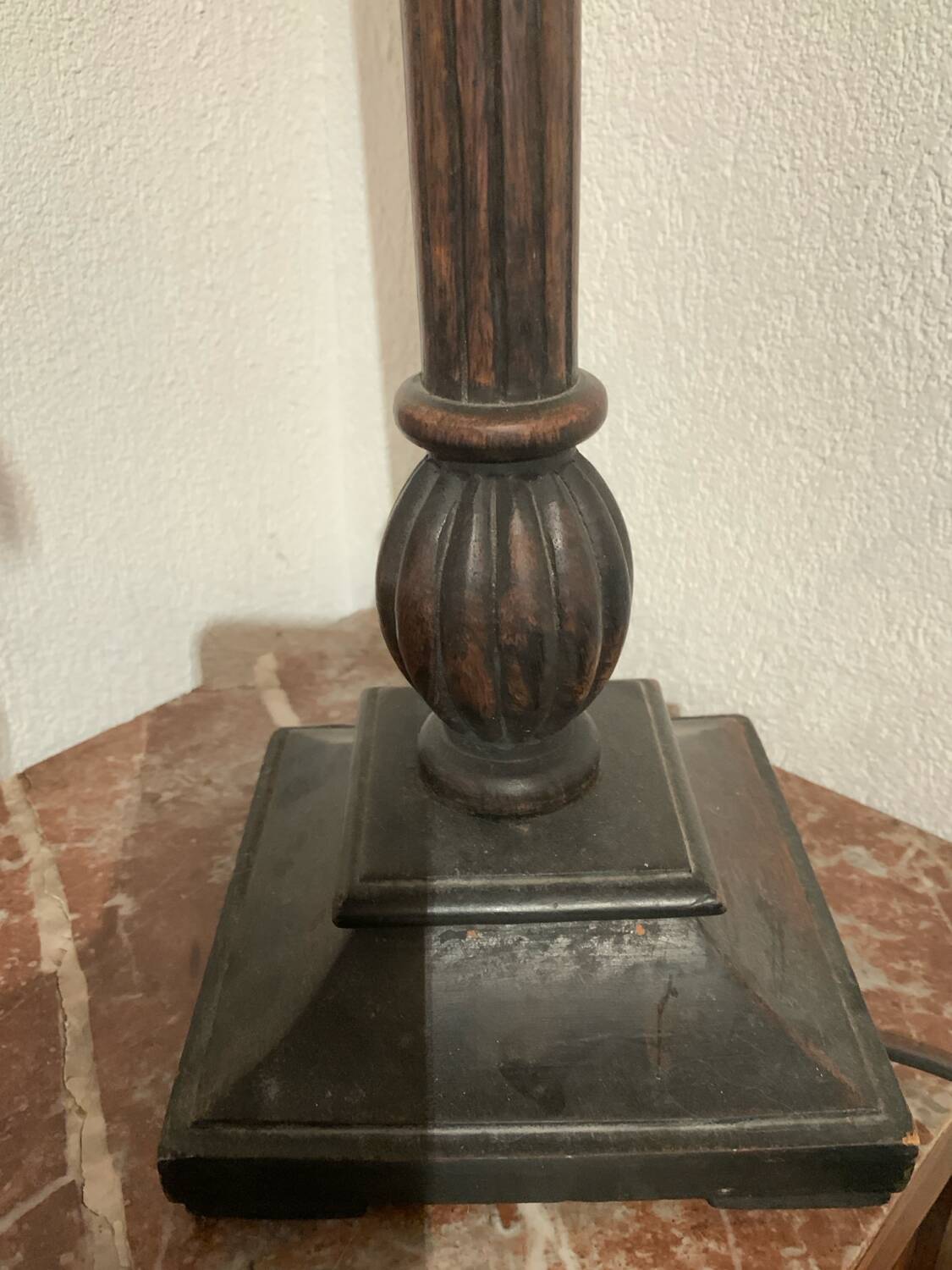 Wooden lamp base