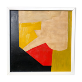 Oil on abstract panel