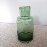 Vase en verre bullé