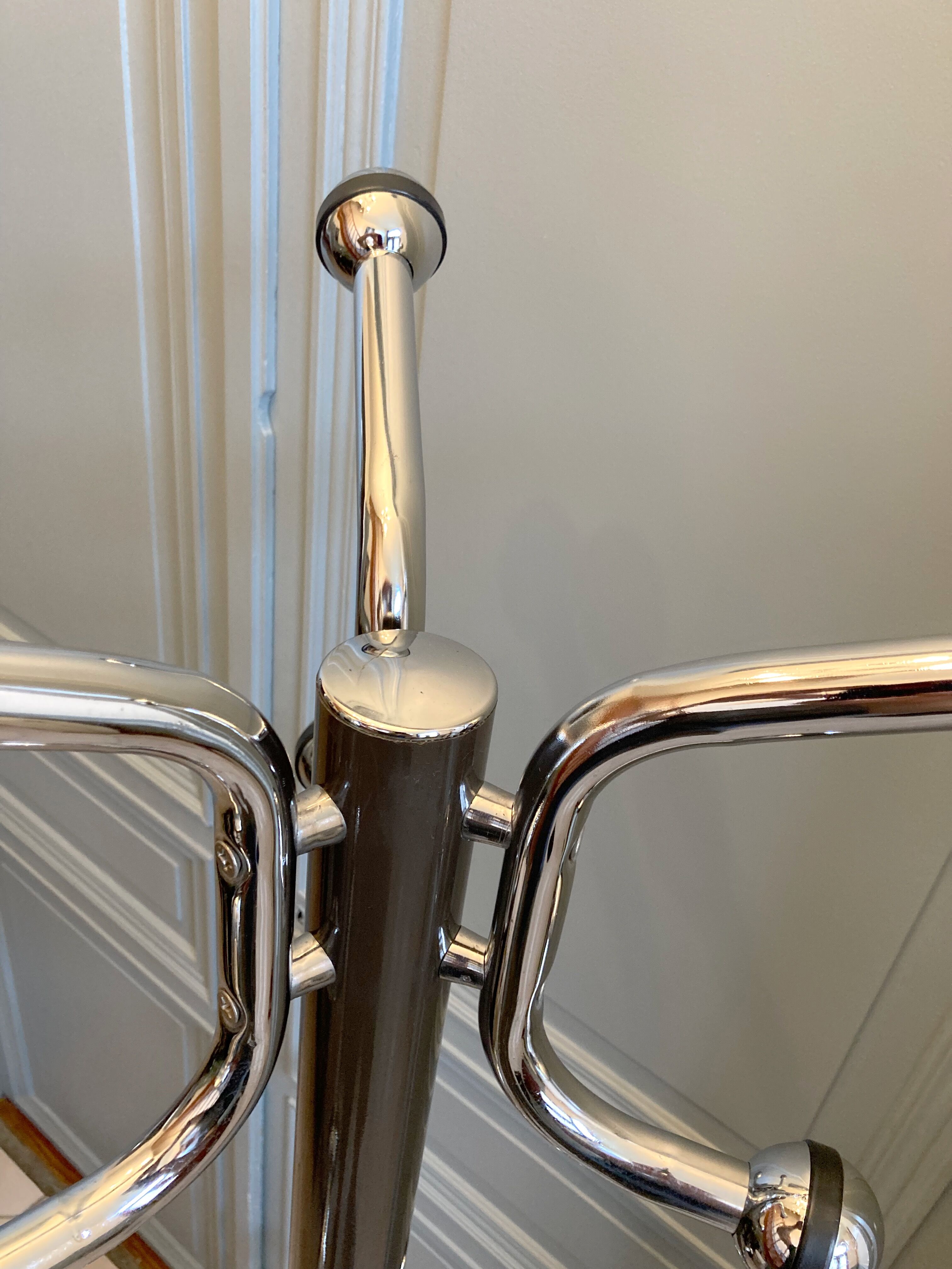 Coat rack on vintage stand