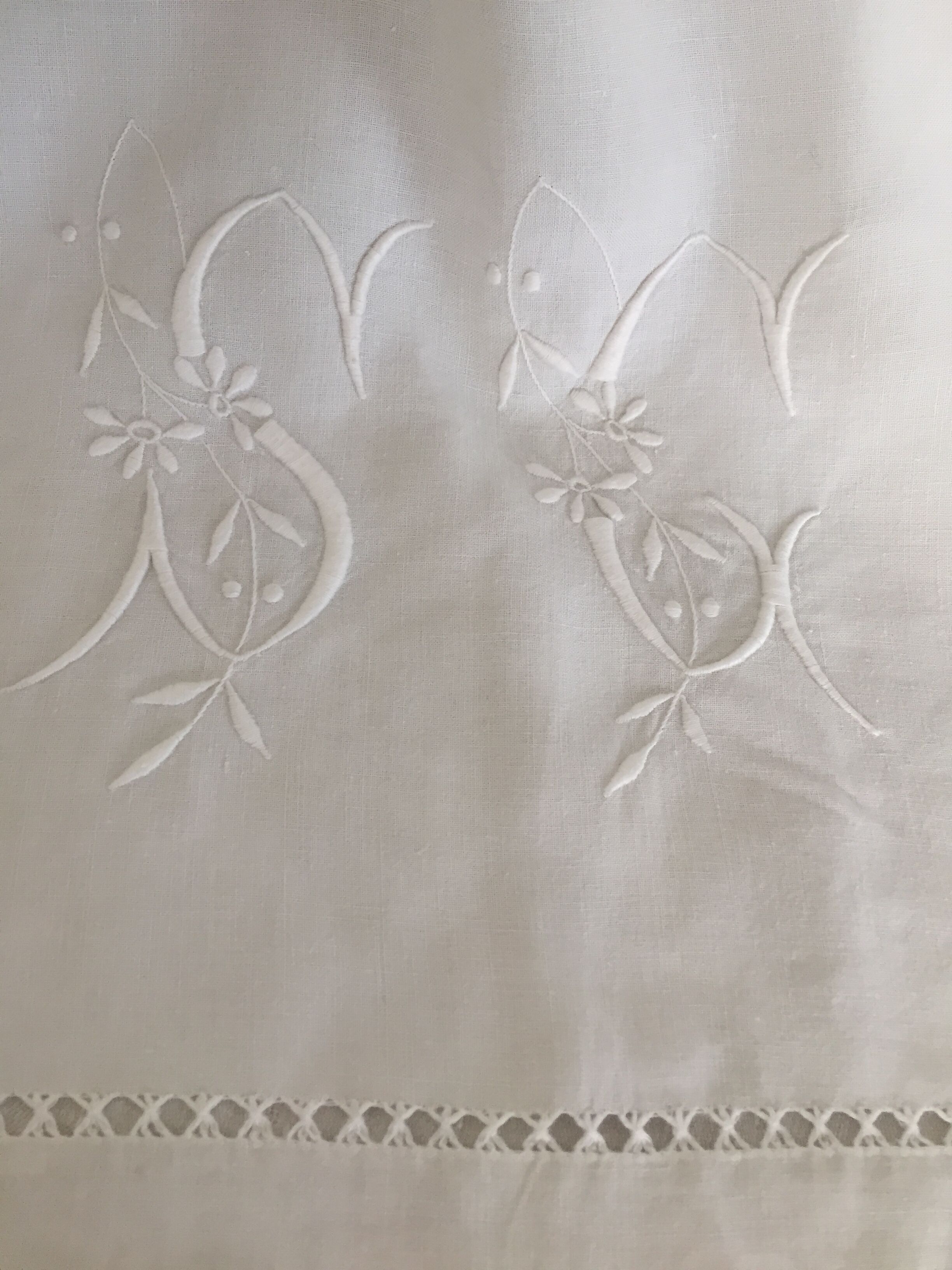 One of the sheets of Lady Germaine's kit, monogram