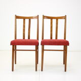 Ensemble de quatre chaises de salle à manger des années 1970, Tchécoslovaquie
