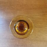 Suite de 11 verres à pied vintage ambre