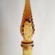 Italian carafe amber yellow glass vintage bubbles