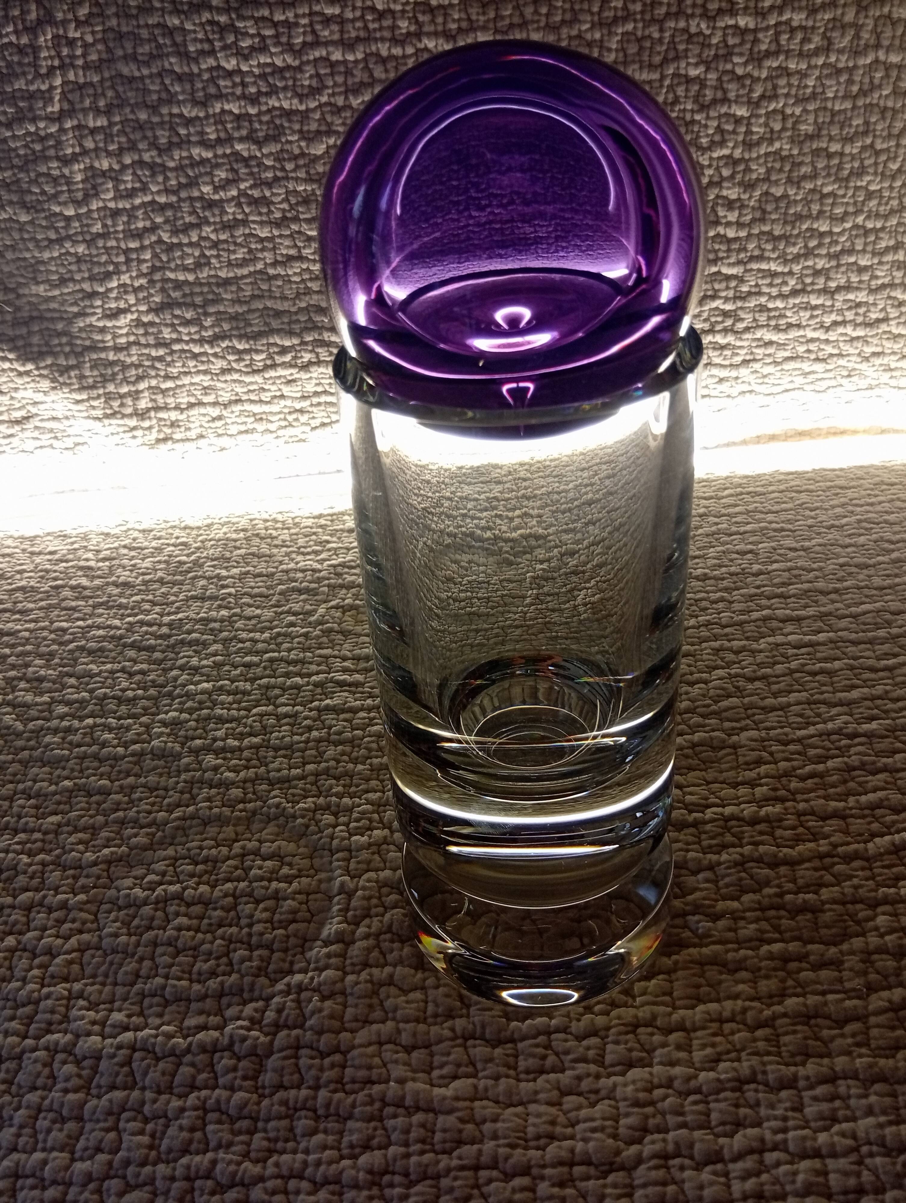 Vase "Cana" et boule "Sirius" en cristal de Baccarat