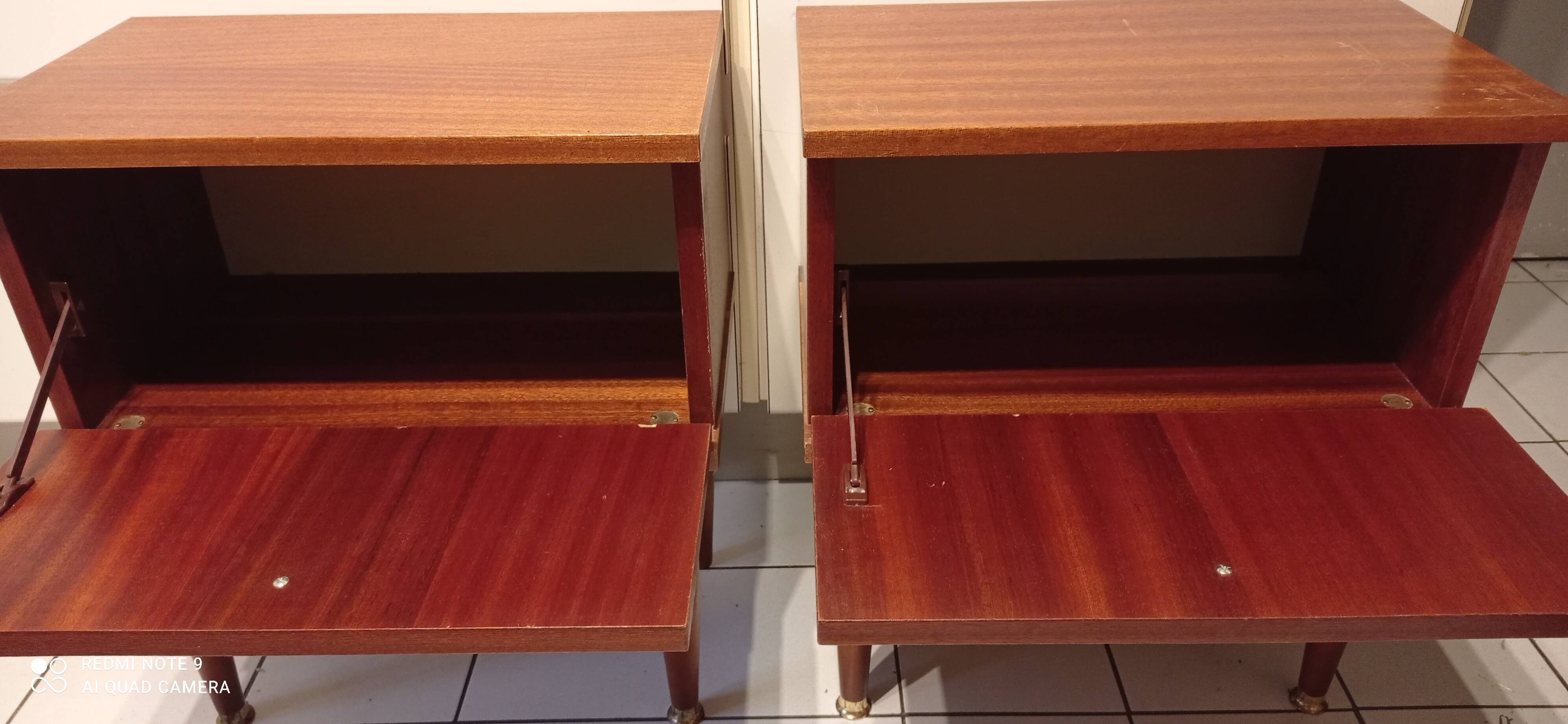 Paire de chevet vintage scandinave