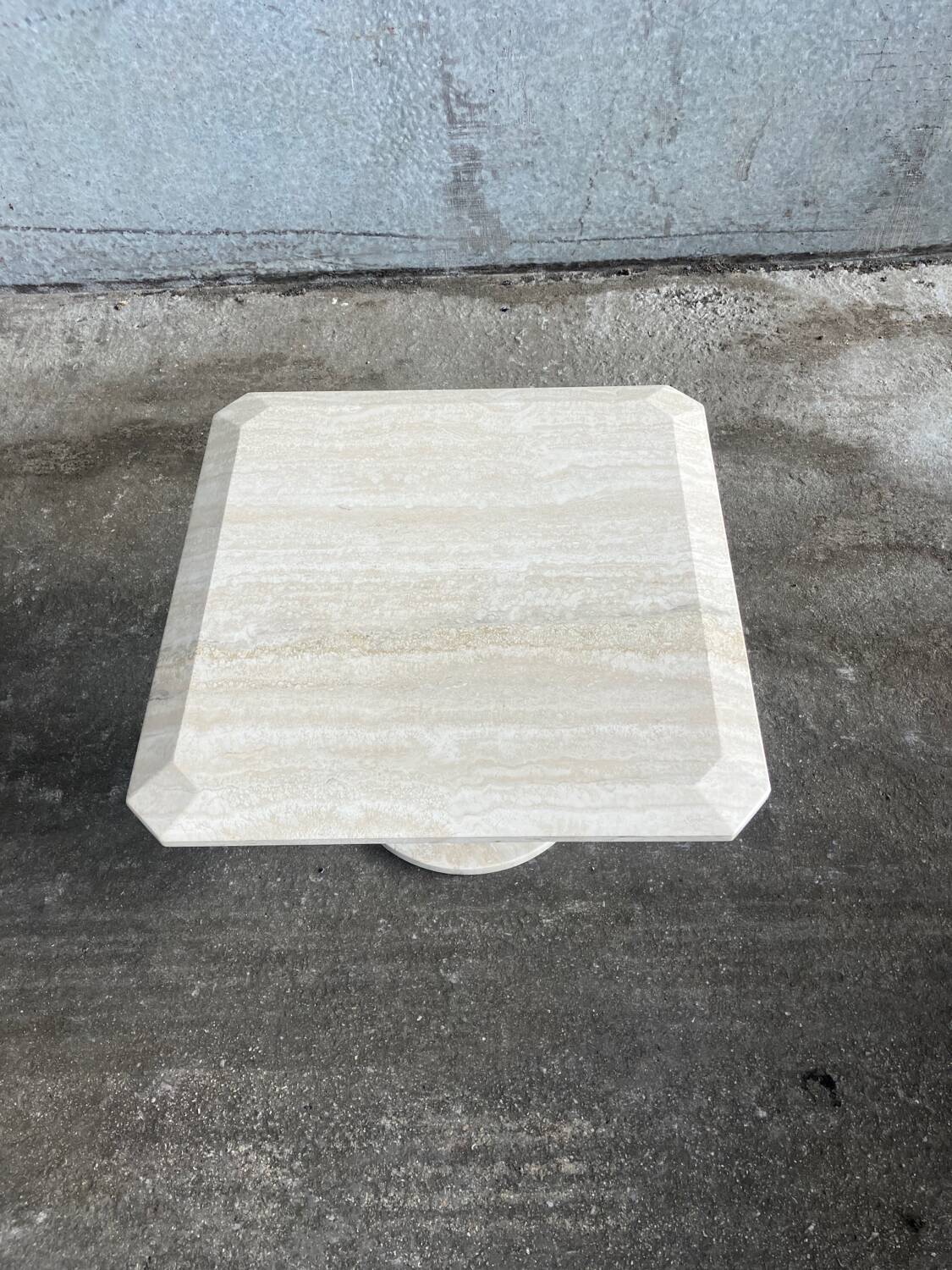 Table basse en travertin, vintage 1970