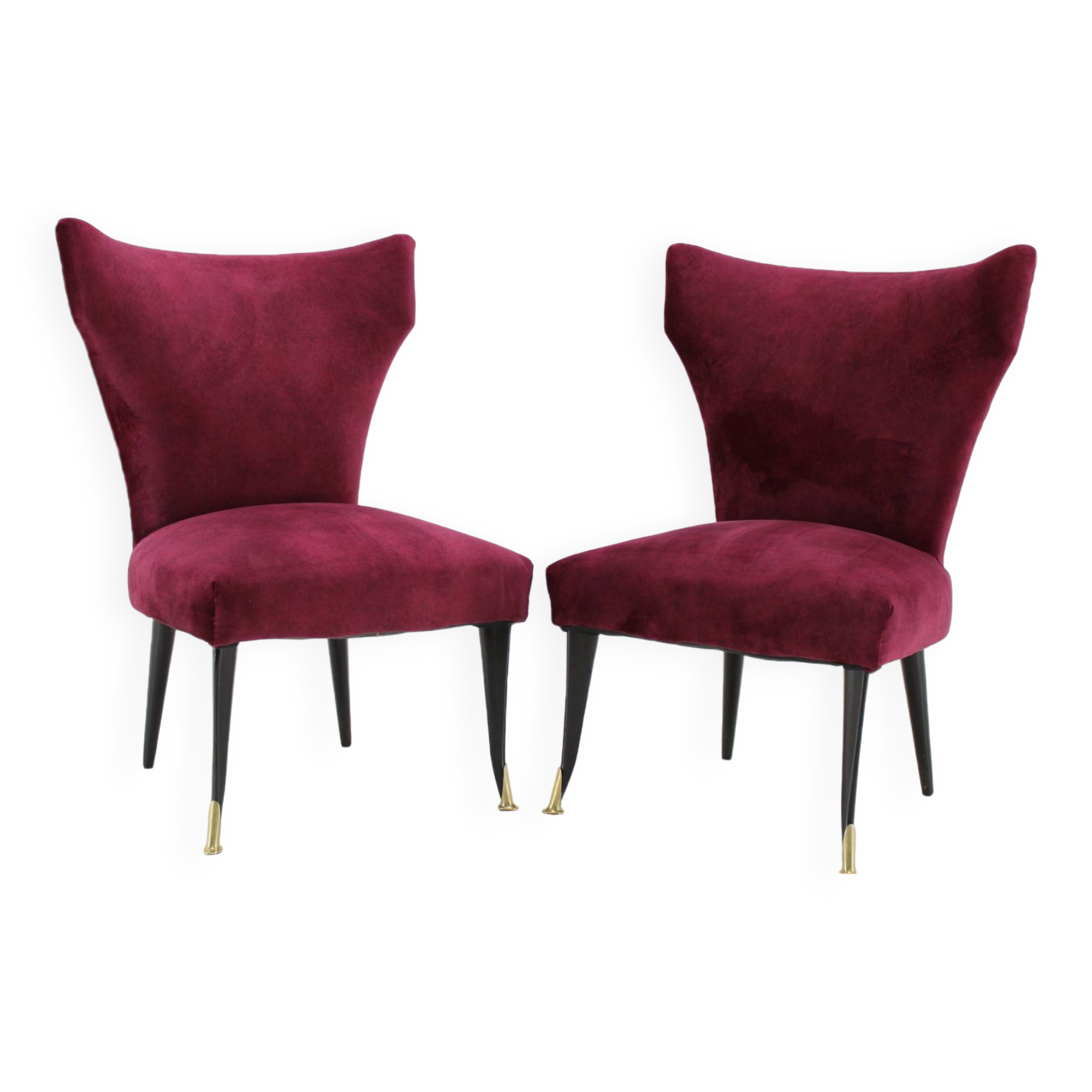 1950s Pair of Italian Chairs, Restored