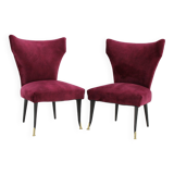 1950s Pair of Italian Chairs, Restored
