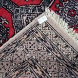 Handmade vintage Uzbek Bukhara rug 84cm x 127cm 1970s