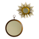 Duo of Vintage Golden SUN MIRRORS