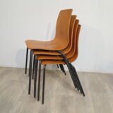 4 Papyrus chairs by Pierre Guariche 60