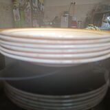 Set of Hbcm floral plates France