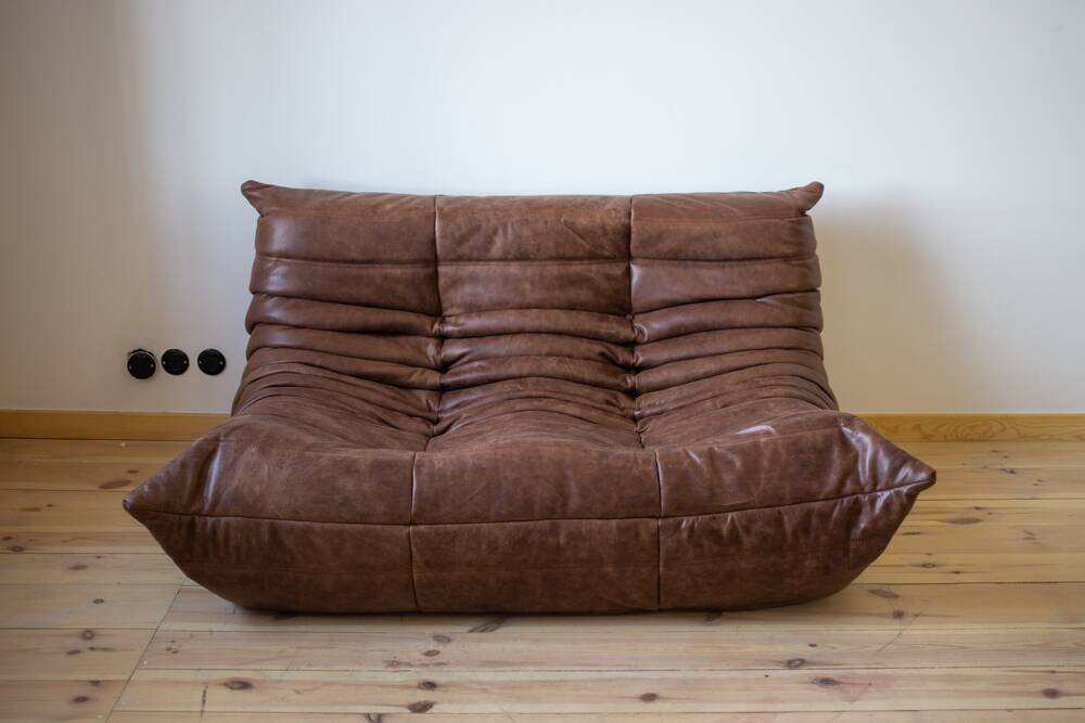 Togo 2 -seater sofa in dubai brown leather