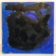 Tableau abstrait bleu noir