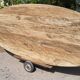 Industrial oval table