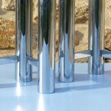 Chromed metal wall lights from Sciolari House in the 60s