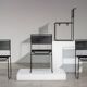 Set of four Spaghetti Fly Line chairs for Cmp Padova Italy 1970
