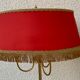 Vintage brass floor lamp in scale and opaline 1950