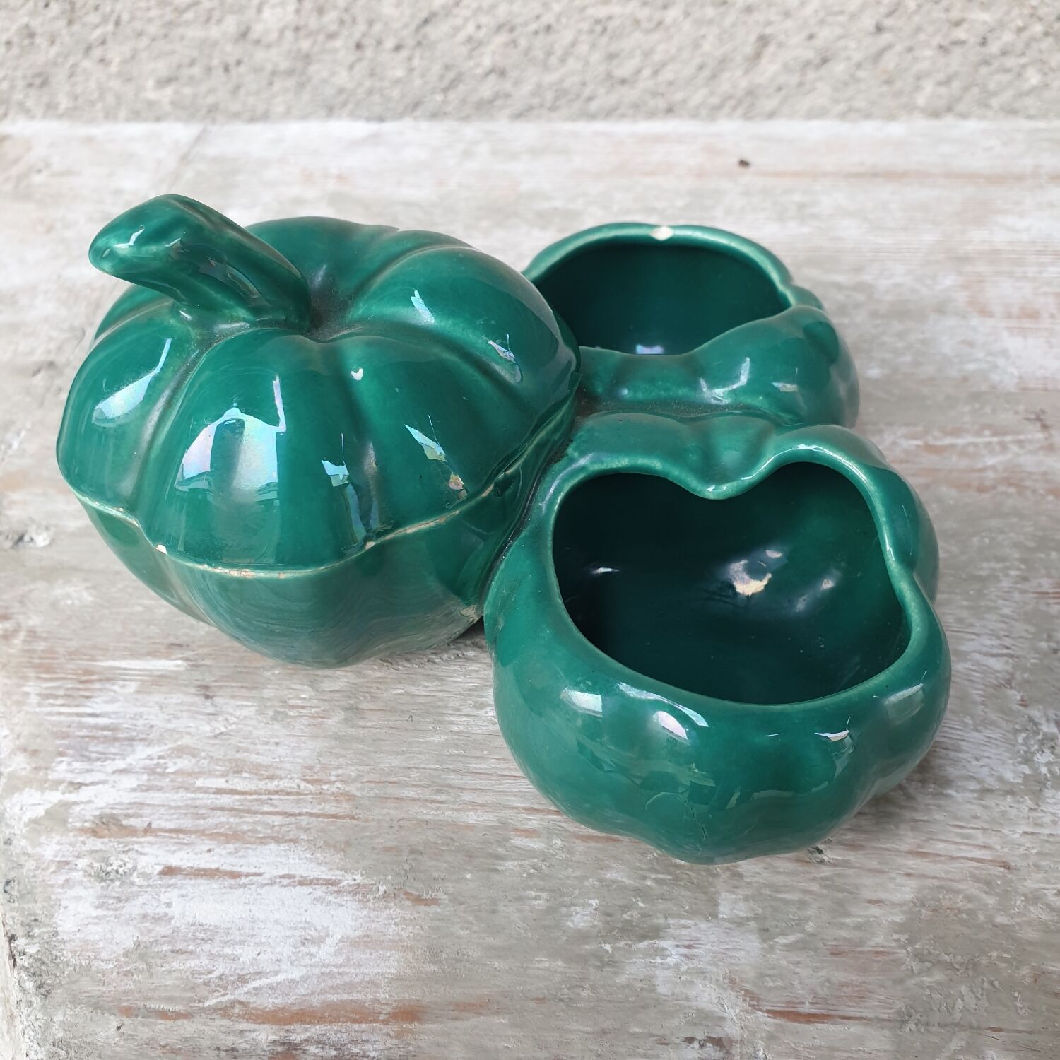 Service ceramic vintage mustards salt pepper