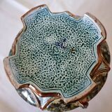 Antique ceramic macetero Barbotines Onnaing Siglo XIX Art Nouveau