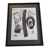 Olga Orana – Original drawing signed and dated '81 ink on paper 30x40 cm