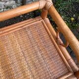 Vintage rattan chest of drawers