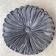Coussin rond plissé velours suédine