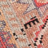 3x13 Soft Pink Vintage Oushak Long Stairs Runner Rug, 83x379 Cm