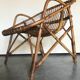 Rattan armchair vintage shell adult 1960
