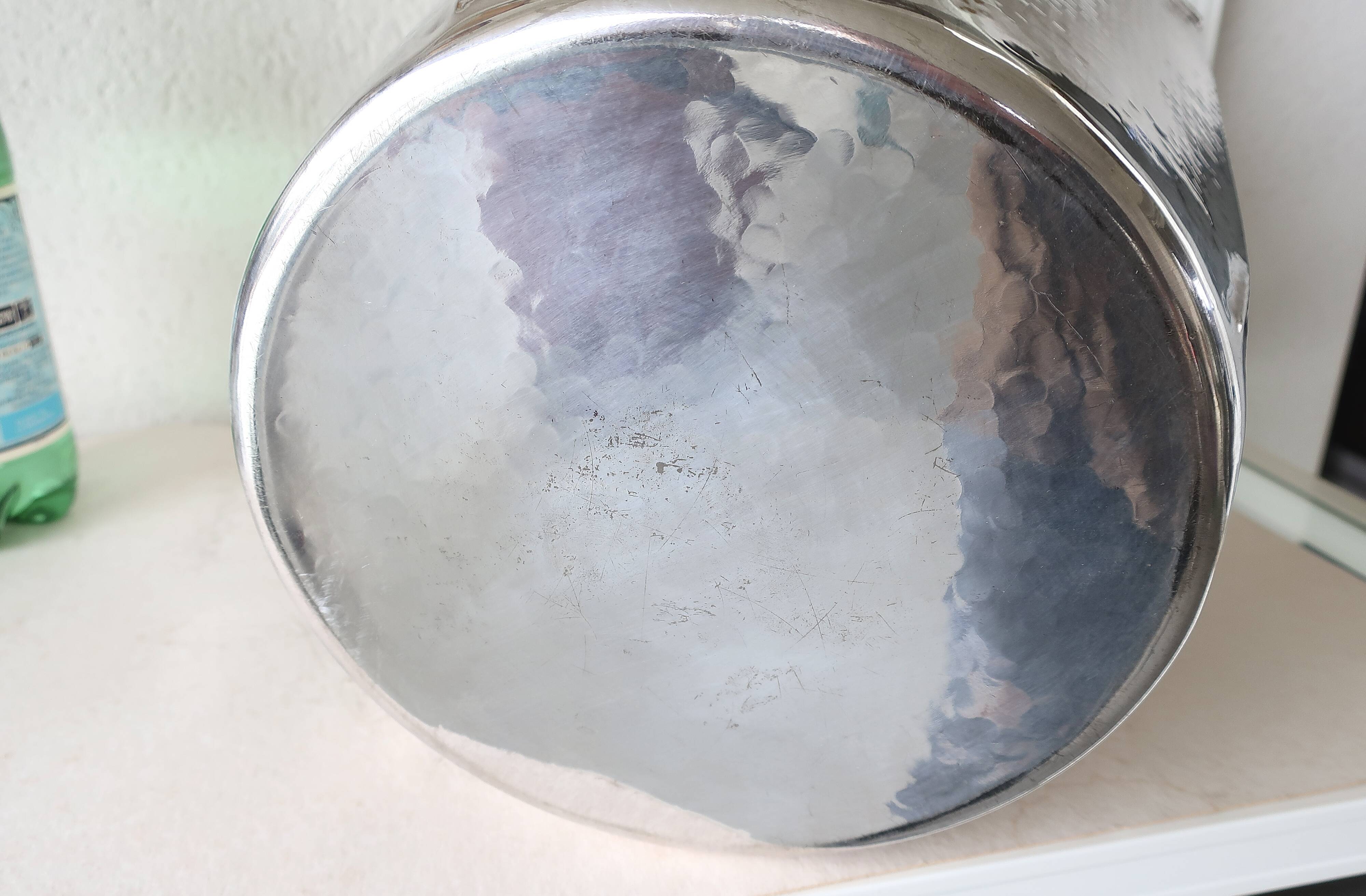 Champagne bucket circa 1960, Italian design Fratelli Cassetti, silver plated metal