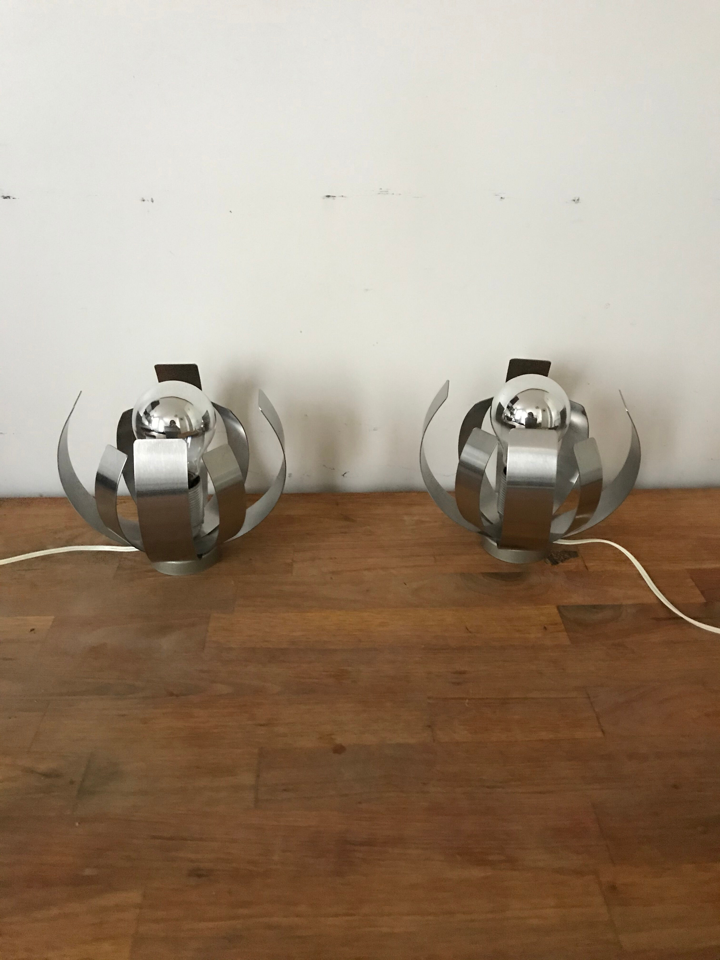 Set of two Oxar "Fleur de Lumière" lamps by Jocelyn Trocmé