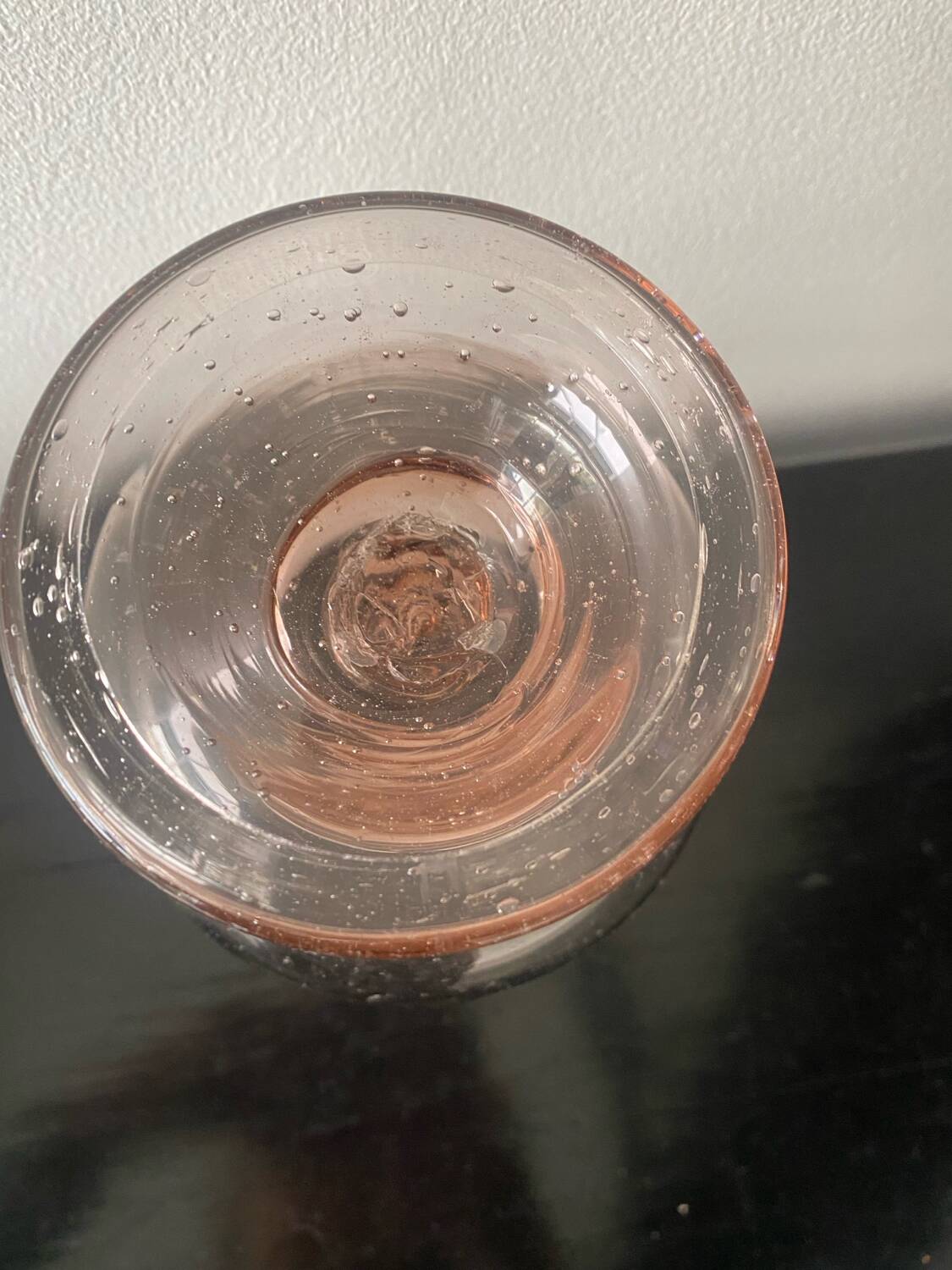 Blown bubble glass tea light holder